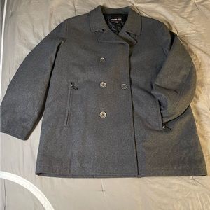 Michael Kors Grey double breasted peacoat